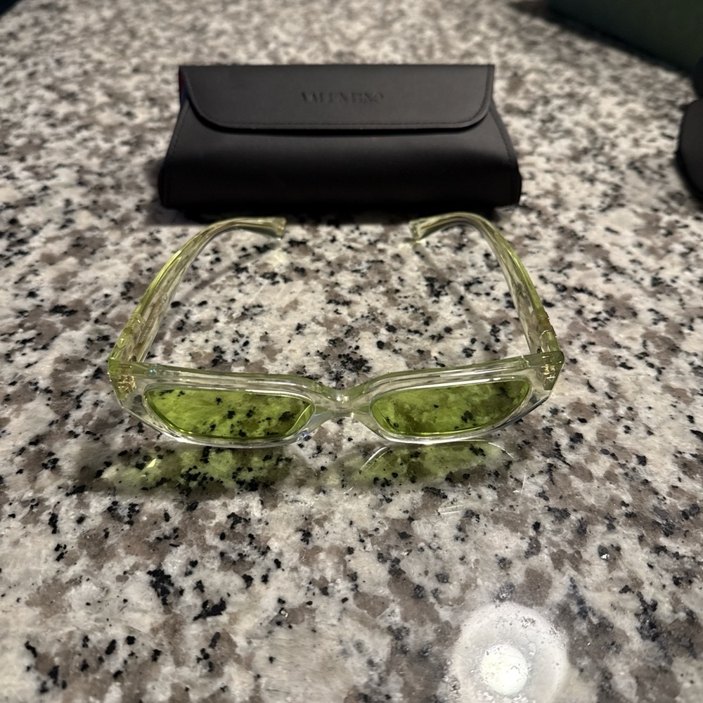 Valentino Lime Transparent Glasses
